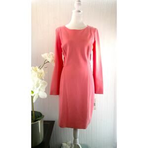 Antonio Melani Salmon Pink Long Sleeve Bodycon Dress Size 10 NWT RTL $159